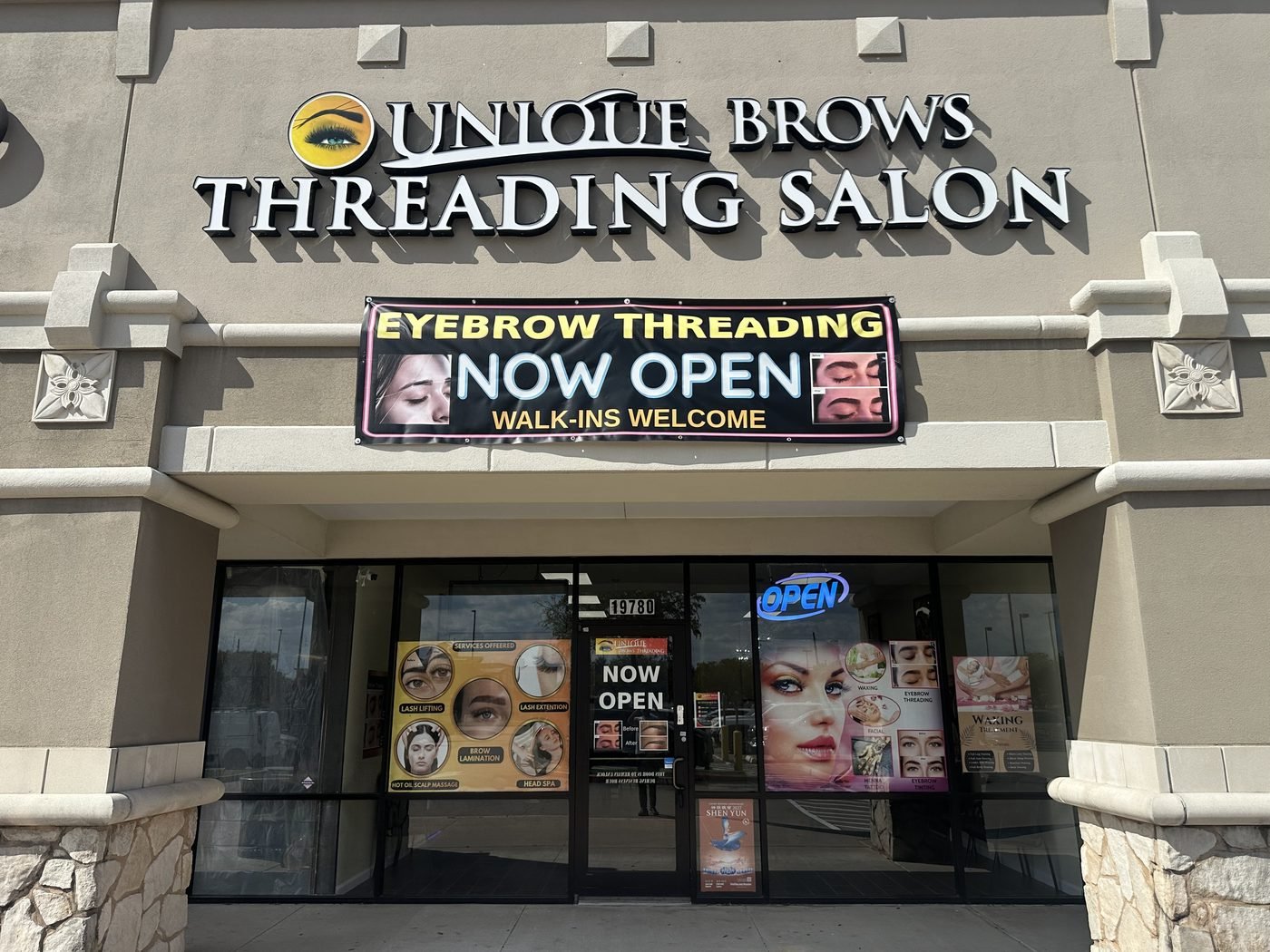 Unique Brows Threading Salon storefront — Sugar Land, TX